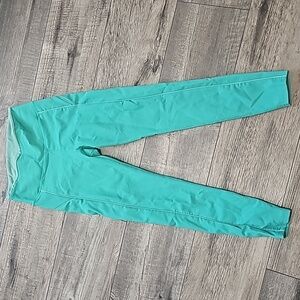 Anthropologie Wilo Ribbed Teal Blue Leggings